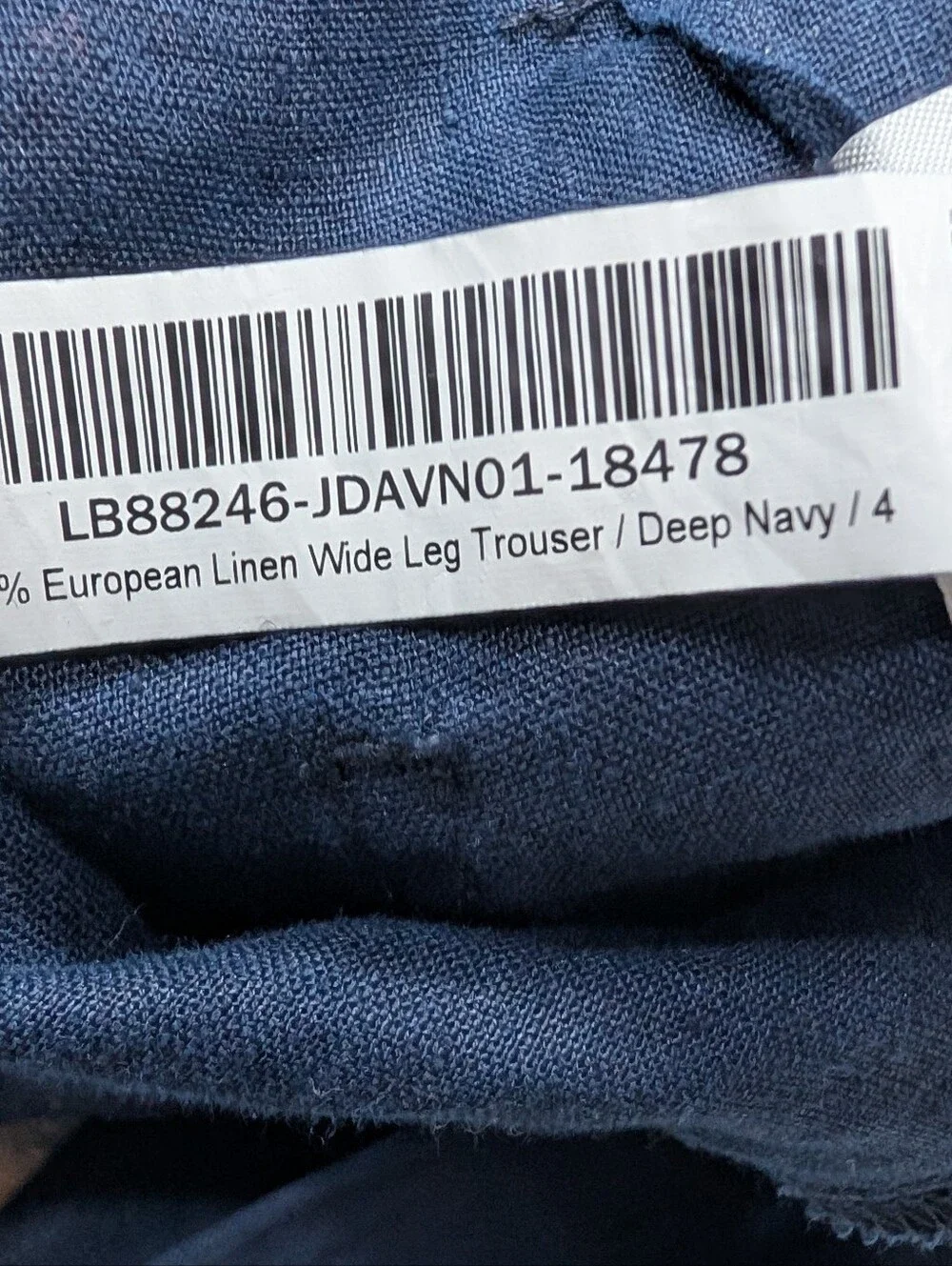 Quince Pants Womens 4 Blue Navy European Linen Wide Leg Trousers Casual